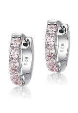 felicitous silver huggie hoop baby earrings